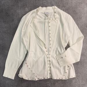 Vintage Cache Eyelet White Cardigan
